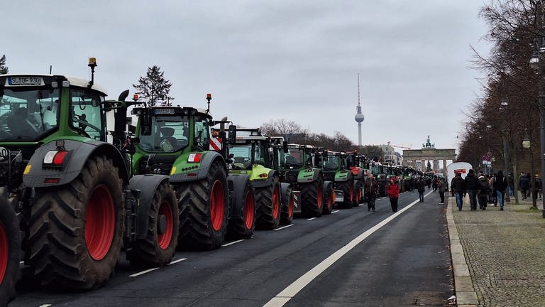 Landwirte aus der Region protestieren in Berlin