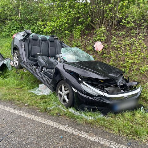 Unfall auf Autobahnzubringer bei Untergruppenbach (Foto: SWR, Simon Bendel)