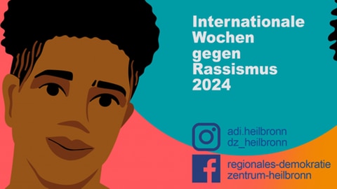 Plakat zu den Wochen gegen Rassismus (Foto: Pressestelle, Antidiskriminierungsstelle Heilbronn)
