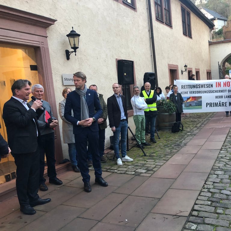 Minister Luche zum Klinik - Gespräch in Wertheim
