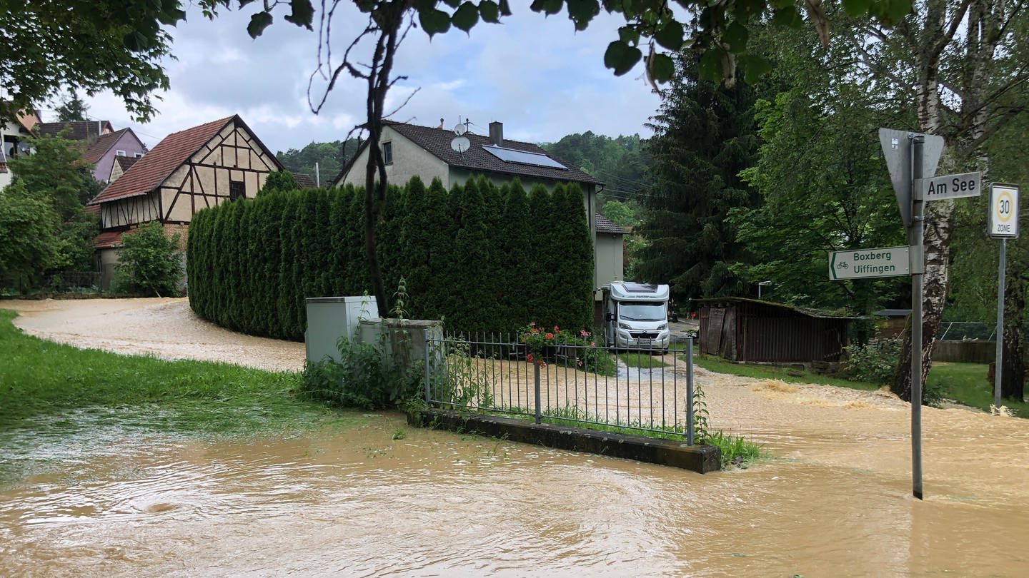 Auch in Boxberg-Angeltürn (Main-Tauber-Kreis) ist die Hochwasserlage angespannt. (Foto: SWR)