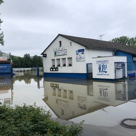Hochwasser am Montagmorgen in Lauda