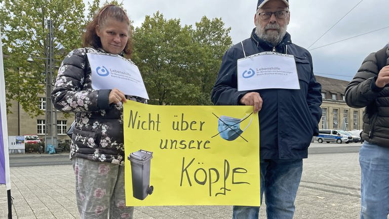 Diakonie Baden protestiert gegen Infektionsschutzgesetz (Foto: SWR)
