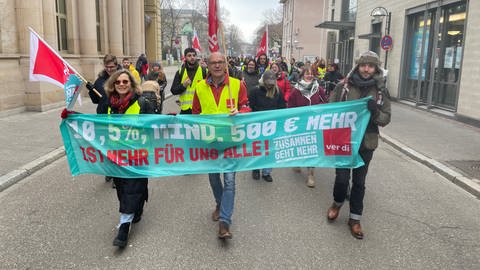 Streik in Karlsruhe (Foto: SWR)