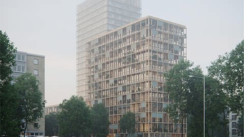 Neubau des Landratsamts Karlsruhe (Skizze) (Foto: Pressestelle, Wittfoht Architekten)