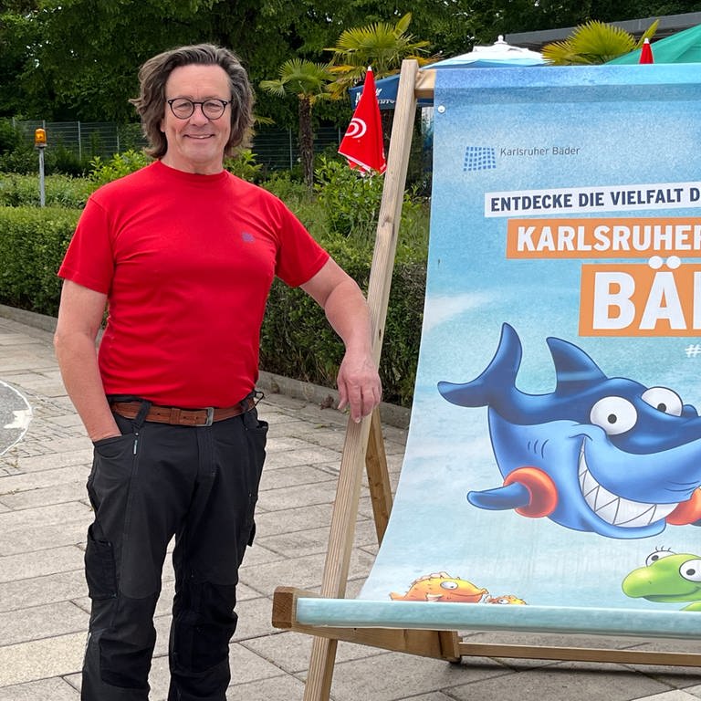 Sonnenbad in Karlsruhe: Schwimmmeister seit 46 Jahren (Foto: SWR, Foto: Henning Mohr)