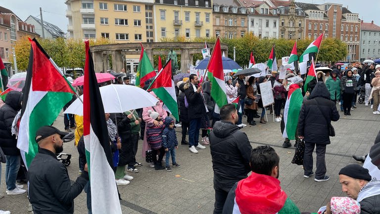 Pro-Palästina-Demo in Karlsruhe (Foto: SWR)