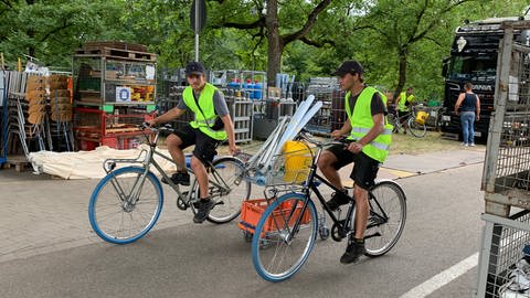 Materialtransport per Fahrrad für DAS FEST (Foto: SWR)