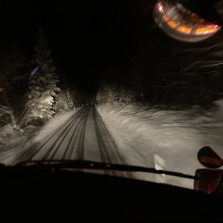 Räumfahrzeug streut Salz und räumt Schnee weg (Foto: SWR, Rebekka Plies)