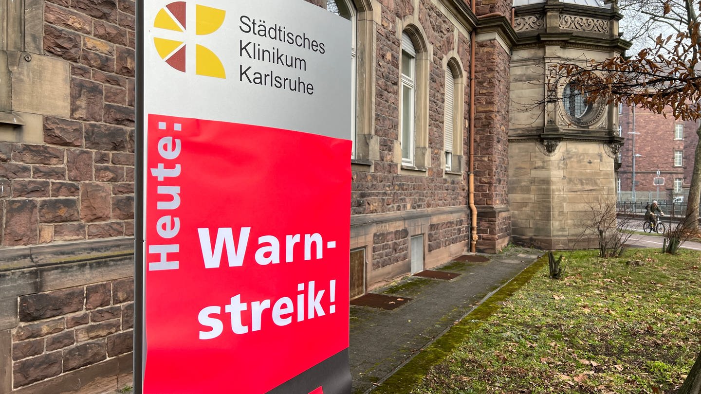 Streik am Klinikum Karlsruhe (Foto: SWR)