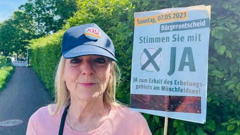 Cornelia Goriupp-Kleis engagiert sich in der Bürgerinitiative, die den Münchfeldsee als Standort für das neue Zentralklinikum in Rastatt ablehnt. (Foto: SWR)