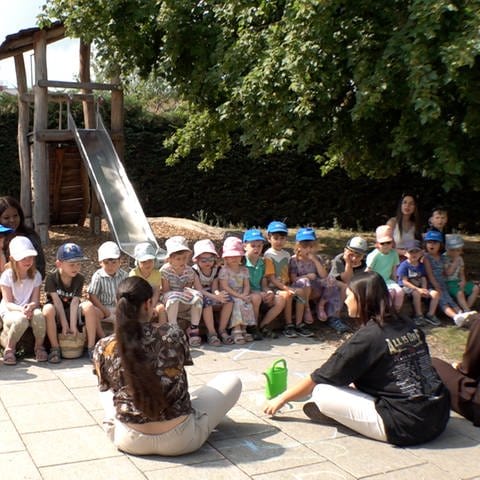 Kinder in der Kita "Mikado" in Karlsruhe.