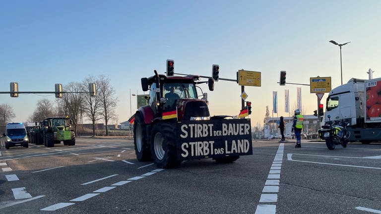 Bauernprotest von Bretten nach Sinsheim