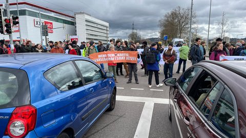 Demonstration der "Letzten Generation" in Karlsruhe (Foto: SWR, Andreas Fauth)