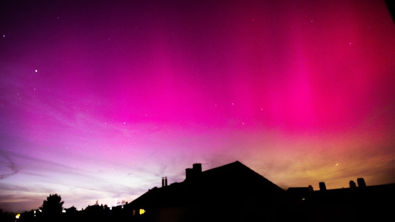 Polarlichter über Karlsruhe