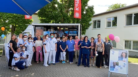Pflegekräfte der GRN-Klinik in Schwetzingen (Foto: SWR)