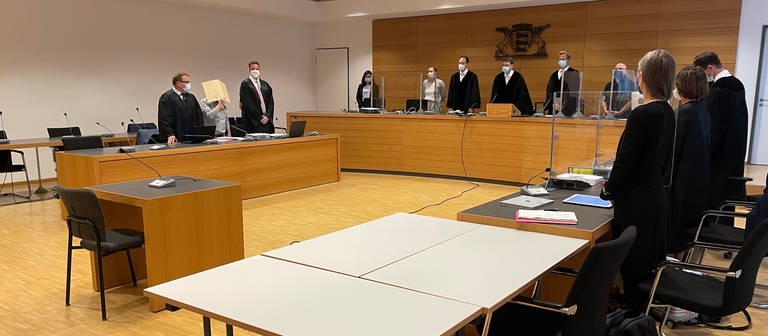 Prozessauftakt am Heidelberger Landgericht im Paketbomber-Prozess (Foto: SWR)