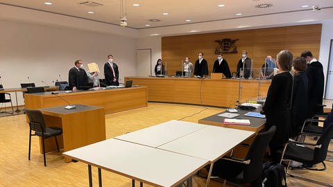 Prozessauftakt am Heidelberger Landgericht im Paketbomber-Prozess (Foto: SWR)