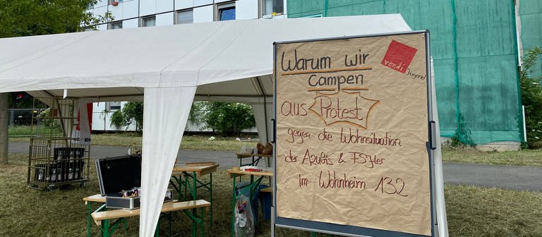 Protest gegen Zustände im Heidelberger Wohnheim (Foto: SWR)