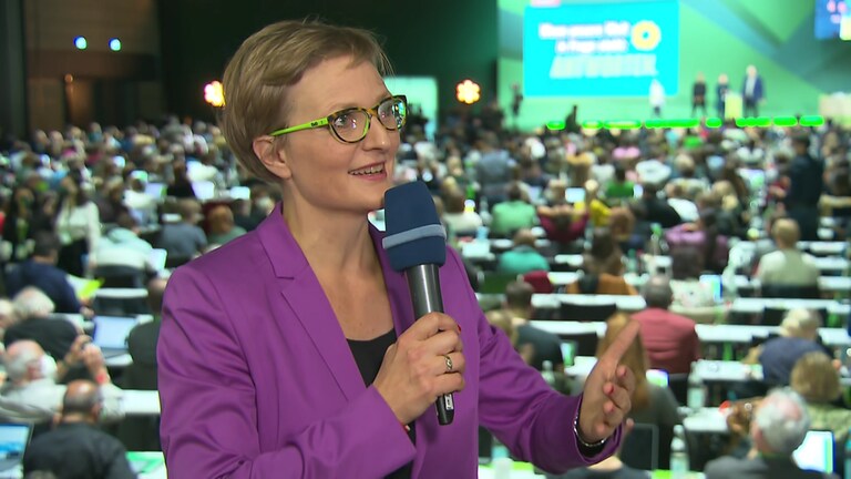 Grünen-Staatssekretärin Franziska Brantner im Interview mit dem SWR. (Foto: SWR)