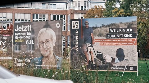 Wahlplakate Oberbürgermeisterwahl Heidelberg (Foto: SWR)