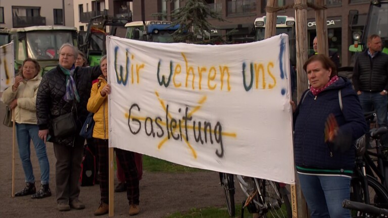 Proteste gegen neue Erdgasleitung in Heidelberg (Foto: SWR)