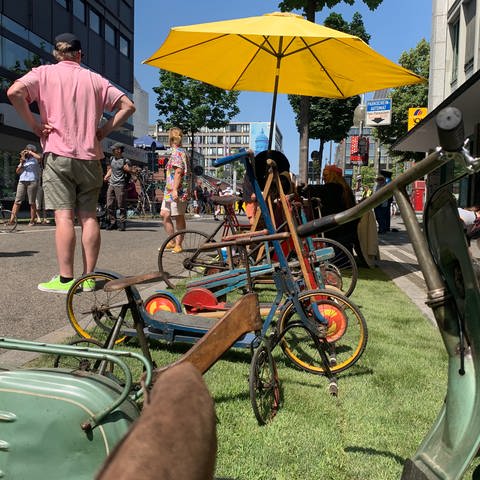 Viele Mitmachaktionen bei dem Mannheimer Fahrradfestial "Monnem Bike" in der Innenstadt (Foto: SWR)