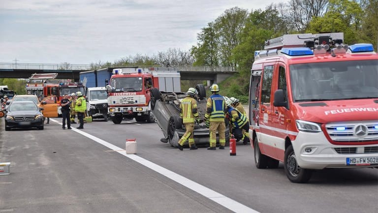 Unfall auf der A5 (Foto: René Priebe • PR-Video )