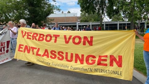 Demo bei General Electric in Mannheim (Foto: SWR)