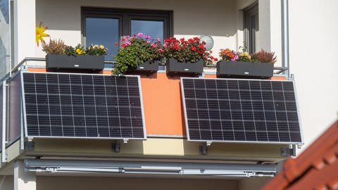 Die Stadt Heidelberg fördert Balkon-Solarmodule  (Foto: dpa Bildfunk, picture alliance/dpa | Stefan Sauer)