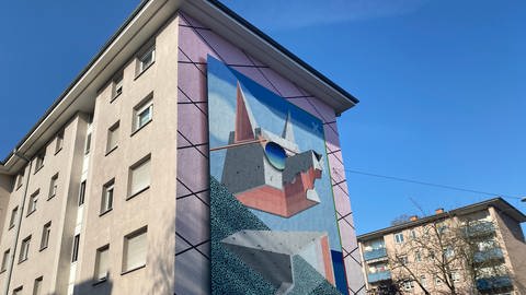 Mannheimer Mural "New Wave" auf Hauswand (Foto: SWR)
