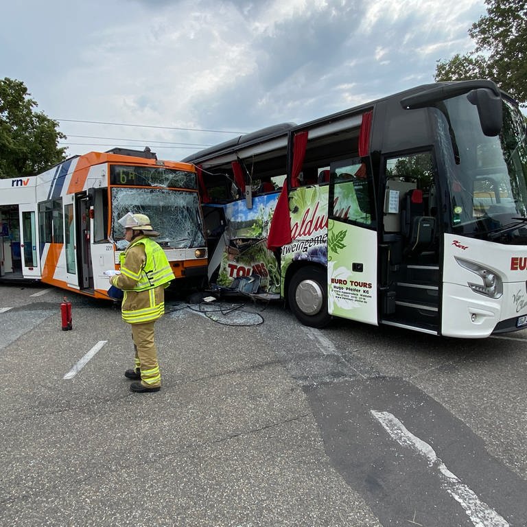 Unfall mit Reisebus (Foto: SWR)