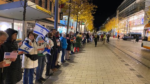 Menschenkette für Israel in Mannheim