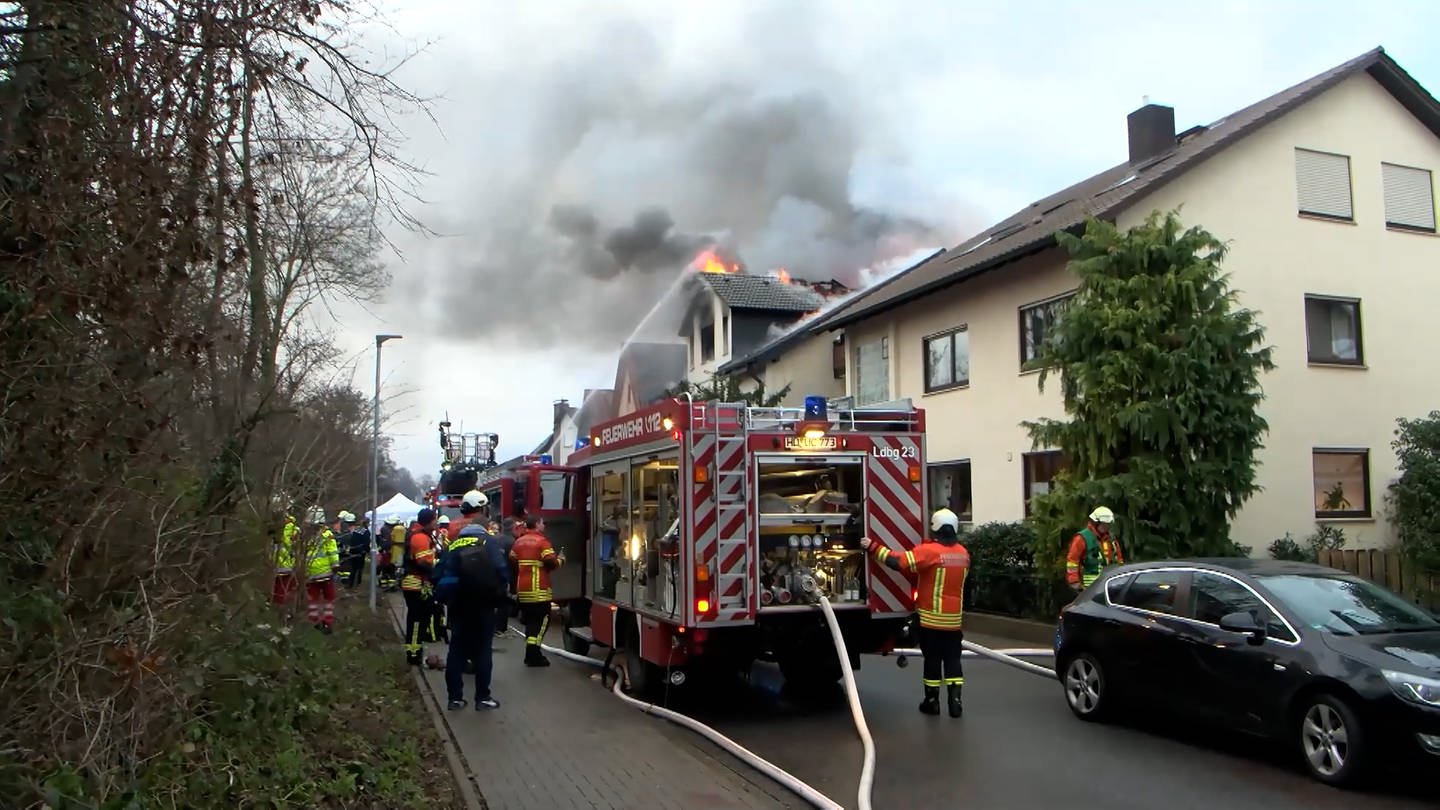 Wohnungsbrand in Ladenburg (Foto: SWR)