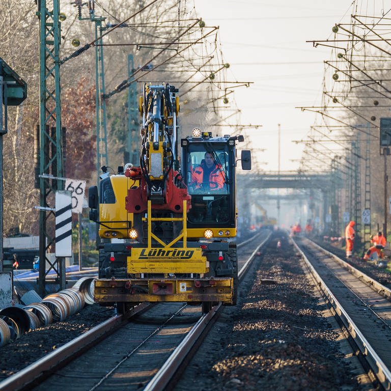 Riedbahn-Sanierung zwischen Mannheim und Frankfurt (Foto: dpa Bildfunk, picture alliance/dpa | Andreas Arnold)