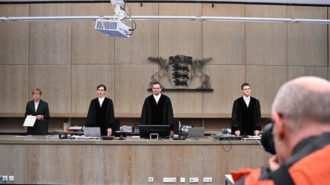 Gerichtssaal am Landgericht Mannheim (Foto: dpa Bildfunk, picture alliance/dpa | Bernd Weißbrod)