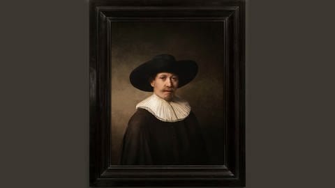 Fälschung nach Rembrandt, ein Mann mit einem Hut vor einem dunklen Hintergrund (Foto: Kurpfälzisches Museum)