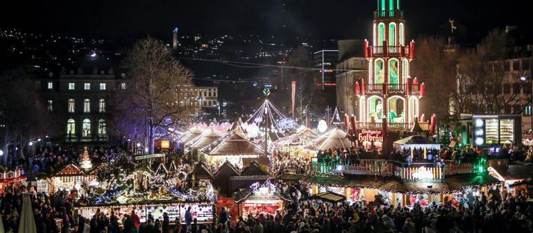 Der Weihnachtsmarkt 2019 in Stuttgart (Foto: dpa Bildfunk, picture alliancedpa  Christoph Schmidt)