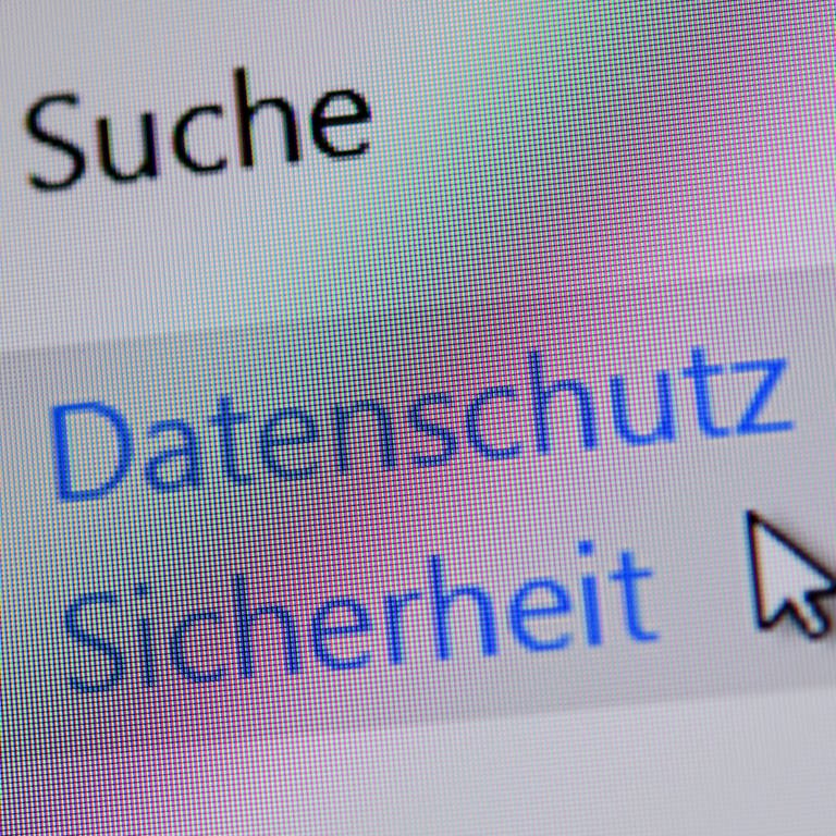 Auf einer Internetseite steht: Datenschutz und Sicherheit. (Foto: dpa Bildfunk, picture alliance/dpa/dpa-Zentralbild | Patrick Pleul)