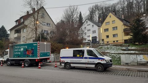 Notstromaggregate an Trafostation in Ludwigsburg nach Stromausfall (Foto: SWR)