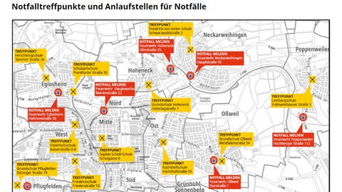 Die Stadt Ludwigsburg zeigt, welche Treffpunkte im Notfall vorgesehen sind. (Foto: Pressestelle, Stadt Ludwigsburg)