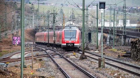Eine S-Bahn fährt in Stuttgart-Bad Cannstatt ein. (Foto: dpa Bildfunk, Christoph Schmidt)