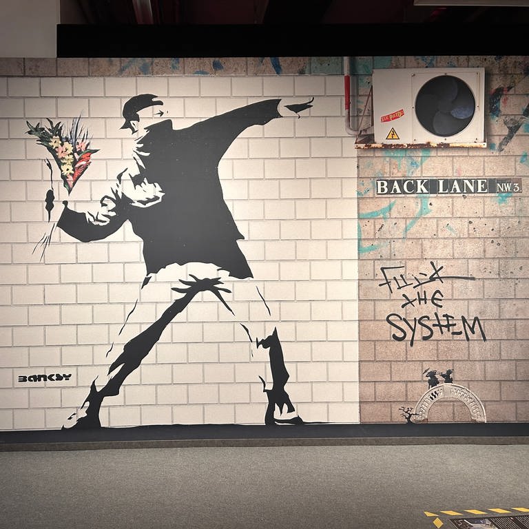 Ausstellung Banksy Stuttgart, nachgeahmte Werke (Foto: SWR)