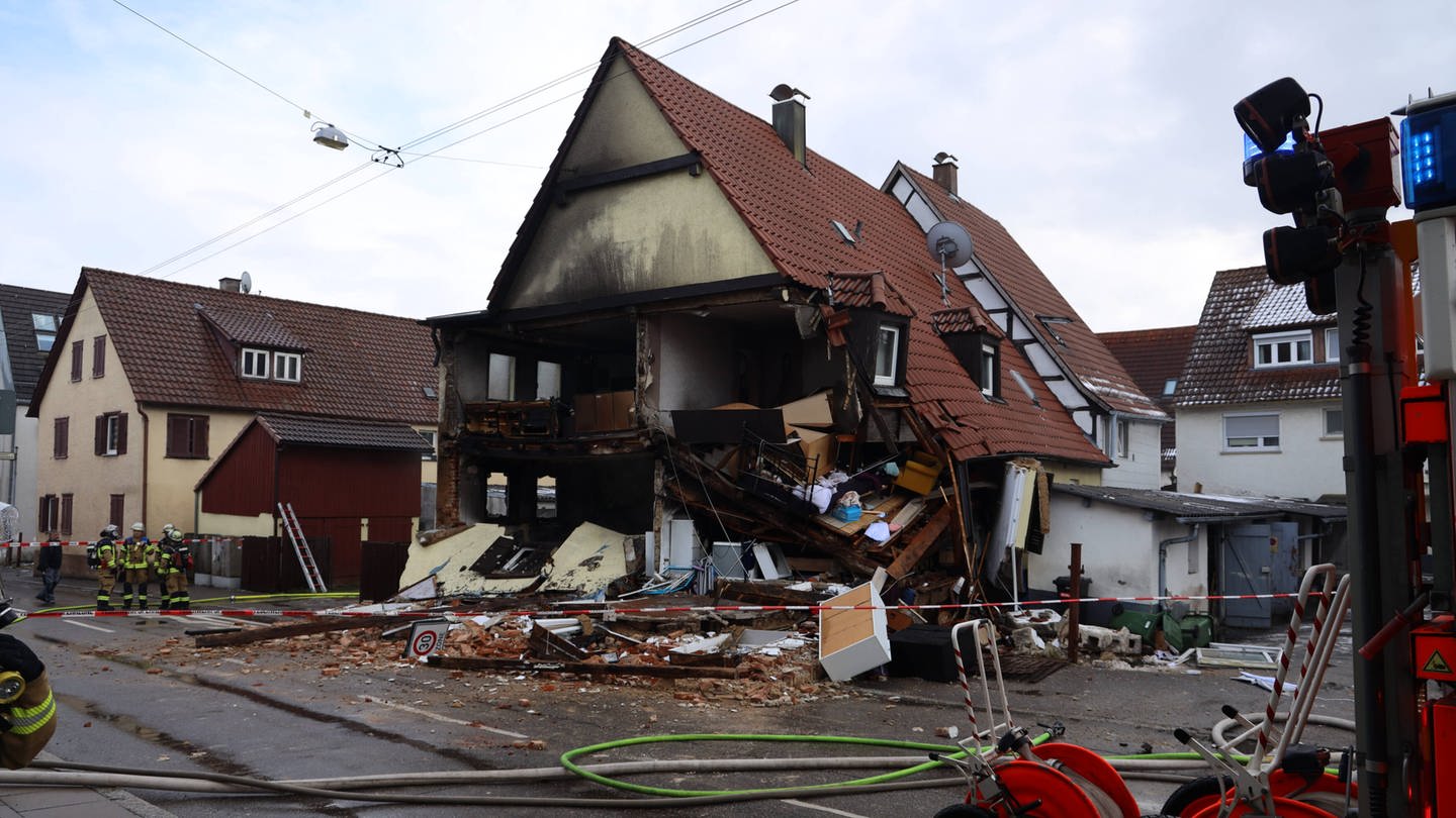 In Stuttgart-Vaihingen gab es am Mittwoch eine Explosion in einem Wohnhaus. (Foto: 7aktuell.de | Andreas Werner)