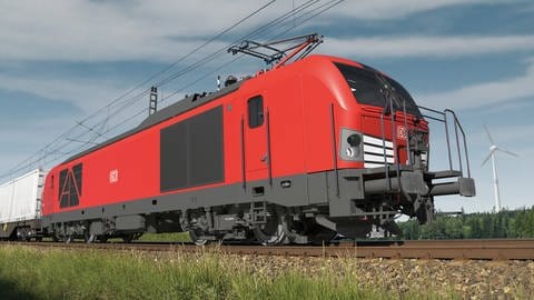 Das undatierte Foto von Siemens Mobility zeigt eine Lokomotive vom Typ Vectron Dual Mode. Diese Güterzuglok kann sowohl strombetrieben unter der Oberleitung fahren wie auch dieselbetrieben auf nichtelektrifizierten Streckenabschnitten. (Foto: dpa Bildfunk, picture alliance/dpa/Siemens Mobility)