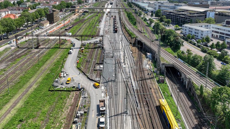 Der neue Abstellbahnhof in Stuttgart-Untertürkheim. (Foto: Pressestelle, Arnim Kilgus/DB)