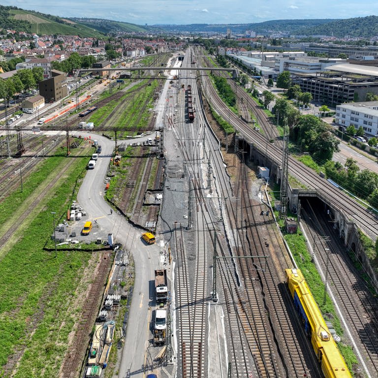 Der neue Abstellbahnhof in Stuttgart-Untertürkheim. (Foto: Pressestelle, Arnim Kilgus/DB)