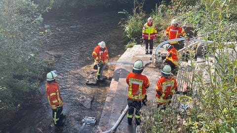 Bei einer Katastrophenschutzübung 2022 übten die Einsatzkräfte das Szenario Starkregen und Hochwasser im Oberen Murrtal. (Foto: Pressestelle, Landratsamt Rems-Murr)