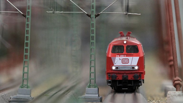 Ein Märklin-Zug mit Oberleitung (Symbolbild) (Foto: dpa Bildfunk, picture alliance / dpa | Daniel Karmann)