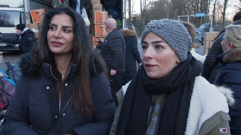 Die beiden Frauen haben den Hilfstransport von Esslingen in Richtung Türkei organisiert.  (Foto: SWR)